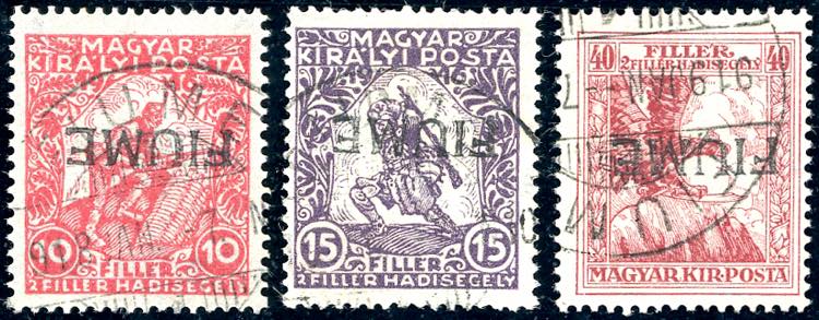 1918 - 10 + 2 f., 15 + 2 f. e 40 + ... 