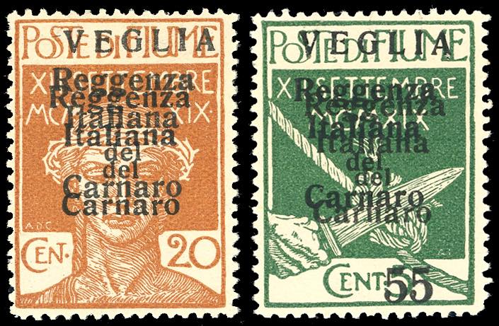 1920 - 20 cent. e 55 cent. su 5 ... 