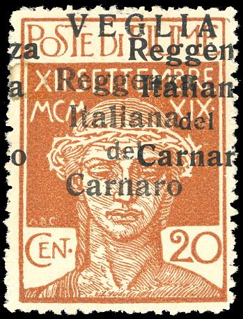 1920 - 20 cent. soprastampato in ... 