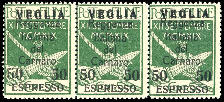 1920 - 50 cent. su 5 cent. verde, ... 