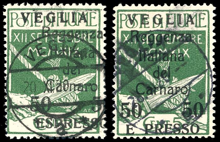 1920 - 50 cent. su 5 cent., un ... 