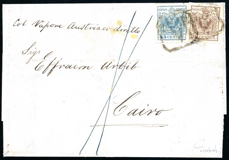 1855 - 30 cent. bruno lillaceo, II ... 