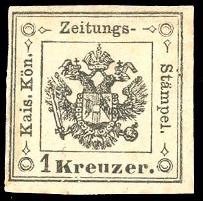 1859 - 1 kr. nero (2), gomma ... 