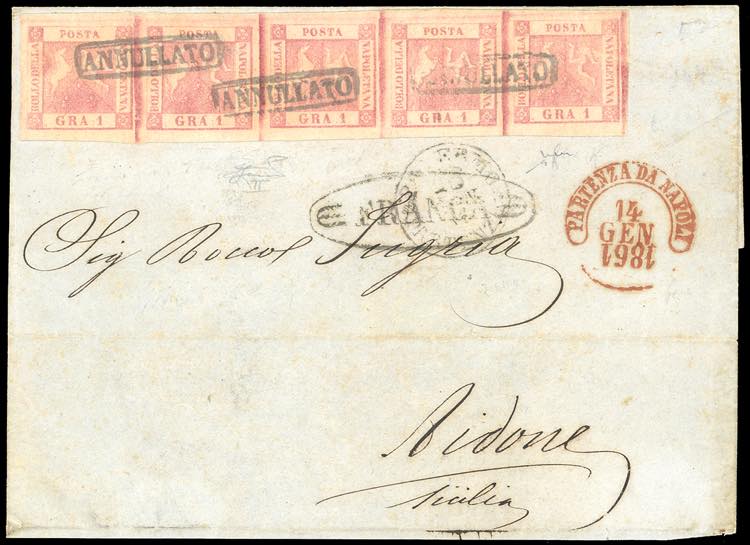 1861 - 1 grano rosa carminio, II ... 