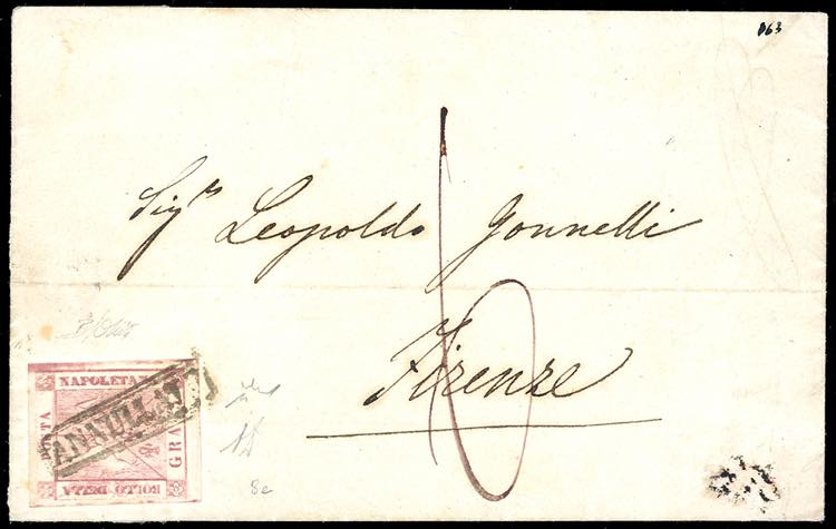 1858 - 5 grana rosa brunastro, II ... 