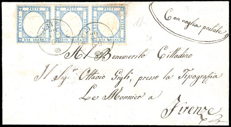 1862 - 2 grana azzurro chiaro ... 