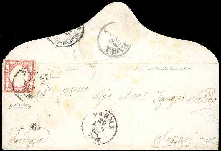 1862 - 5 grana rosso carminio ... 