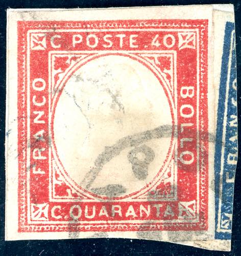 1863 - 40 cent. vermiglio, NON ... 