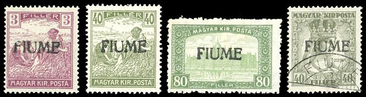 1918 - 3 f., 40 f., 80 f., 40 f., ... 