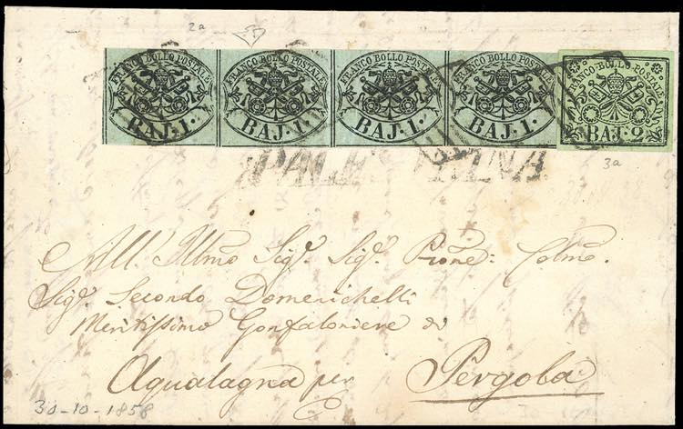 1858 - 1 baj verde grigiastro, ... 