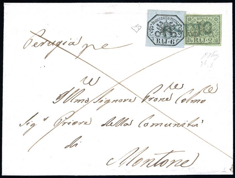 1852 - 2 baj verde giallastro, 6 ... 