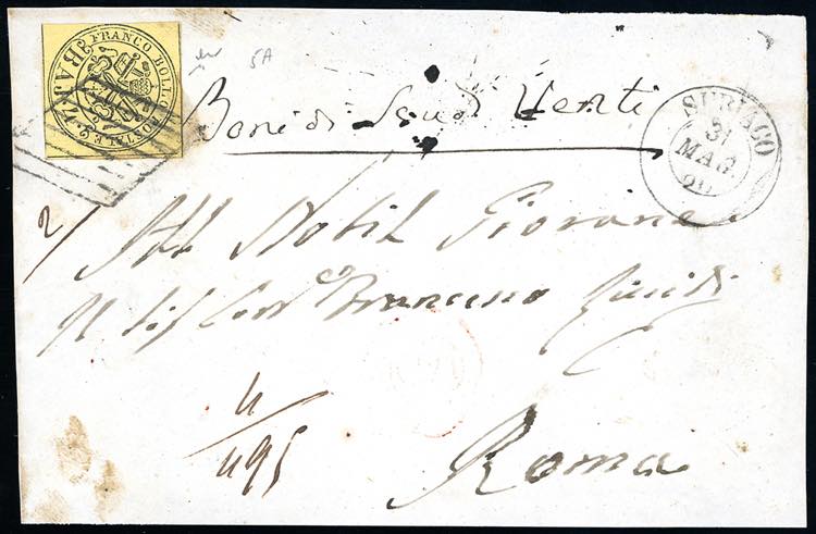 1866 - 4 baj giallo (5A), ottimo ... 