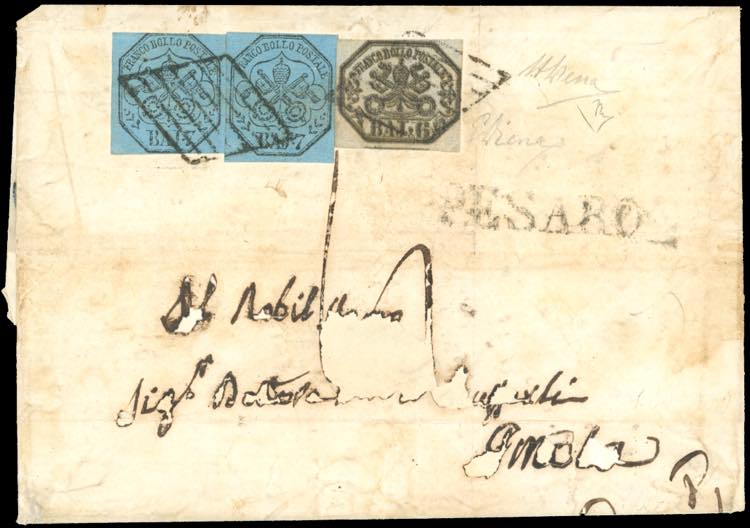 1852 - 6 baj grigio, inchiostro ... 