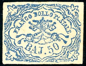 1864 - 50 baj azzurro oltremare ... 