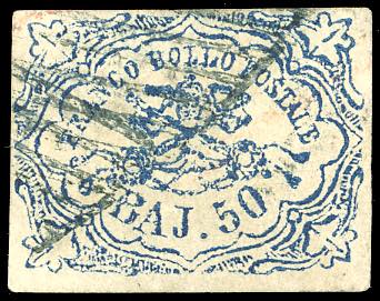 1864 - 50 baj azzurro oltremare ... 