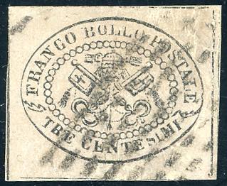1867 - 3 cent. grigio rosa, non ... 