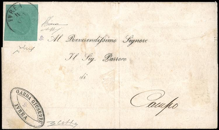 1855 - 5 cent. verde (4), ... 