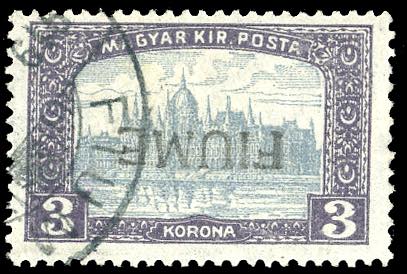 1918 - 3 k. Veduta, soprastampa a ... 