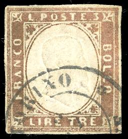 1861 - 3 lire rame vivo (18A), ... 