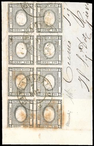 1861 - 1 cent. grigio nero per ... 