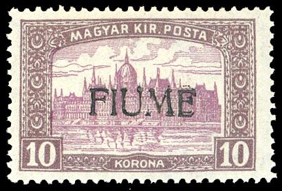 1918 - 10 k. Veduta, soprastampa a ... 