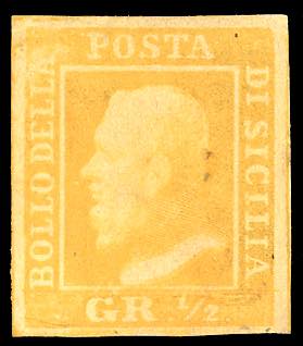 1859 - 1/2 grano giallo chiaro, I ... 