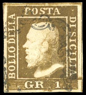 1859 - 1 grano bruno ruggine, I ... 