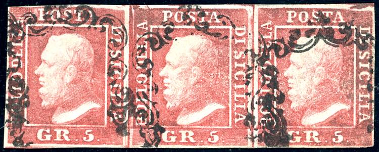 1859 - 5 grana rosa carminio, I ... 