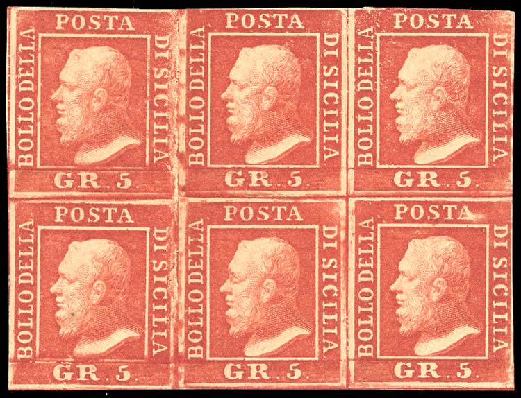 1859 - 5 grana rosso sangue, I ... 