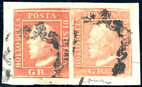 1859 - 5 grana vermiglio, II ... 