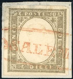 SALEMI, ovale con fregi rosso, non ... 