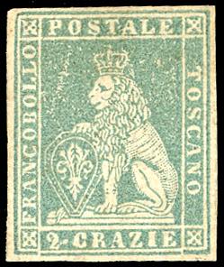 1857 - 2 crazie verde grigio ... 