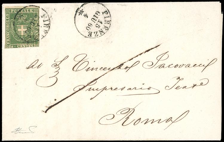 1860 - 5 cent. verde (18), ... 