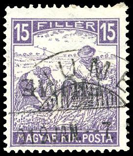 1918 - 15 f. Mietitori, cifre ... 