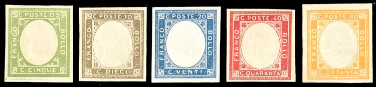 1861 - Non emessi, serie completa ... 