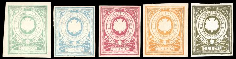 1864 - 1,20 lire Stemma Telegrafi ... 