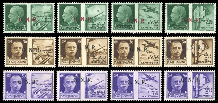 1943 - Soprastampati G.N.R. di ... 