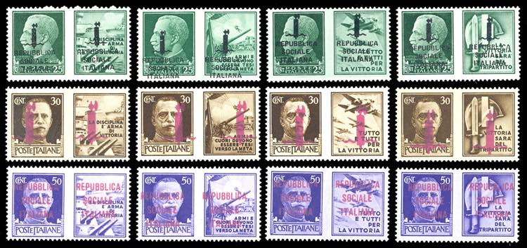 1944 - Soprastampati in carminio ... 