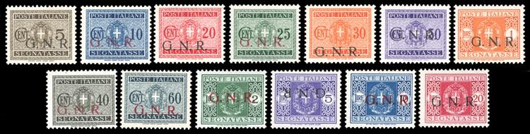 1943/44 - Soprastampati G.N.R., ... 