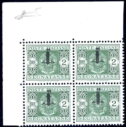 1944 - 2 lire verde, soprastampa ... 