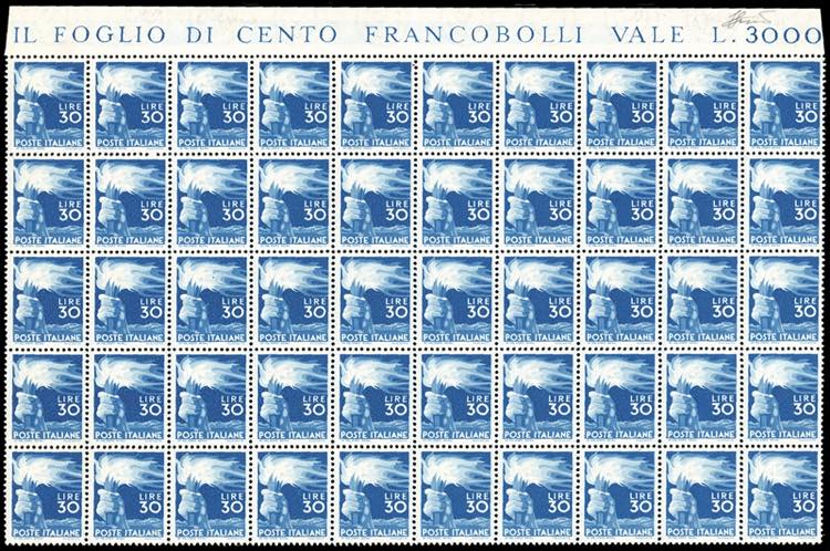 1947 - 30 lire azzurro, ... 