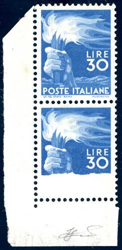 1947 - 30 lire Democratica, coppia ... 