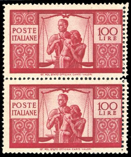 1946 - 100 lire Democratica, dent. ... 