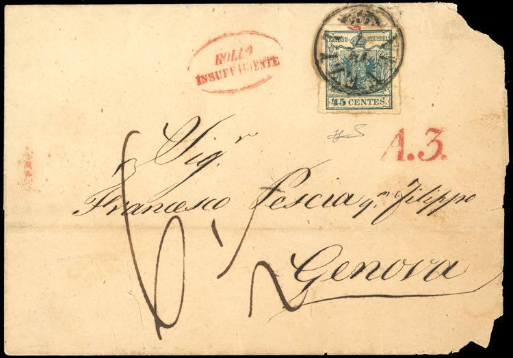 1857 - 45 cent. carta a macchina ... 