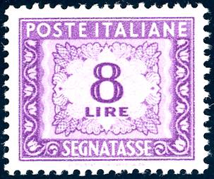 1955 - 8 lire, filigrana stelle ... 