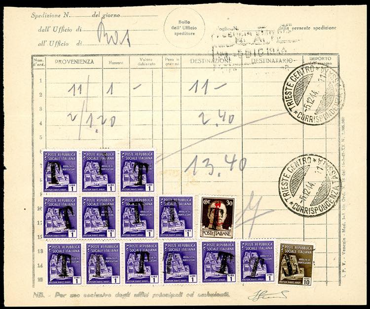 1944 - 30 cent. soprastampato ... 