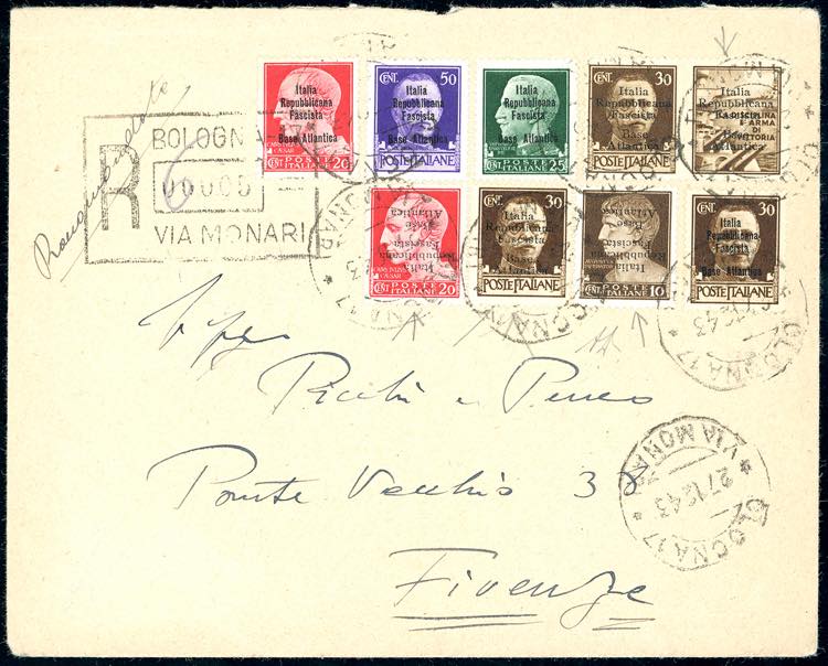 BASE ATLANTICA 1943 - 20 cent., 25 ... 