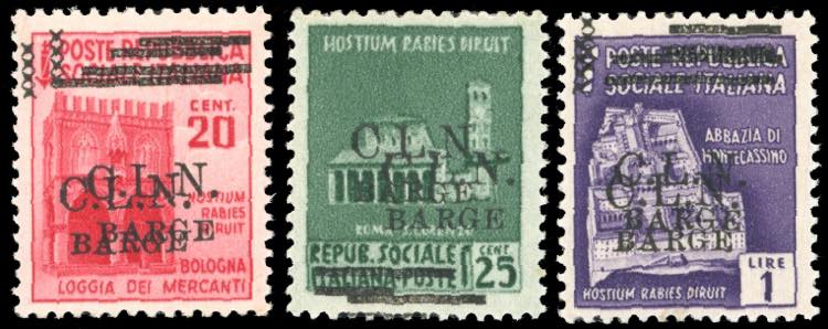 BARGE 1945 - Doppia soprastampa, ... 