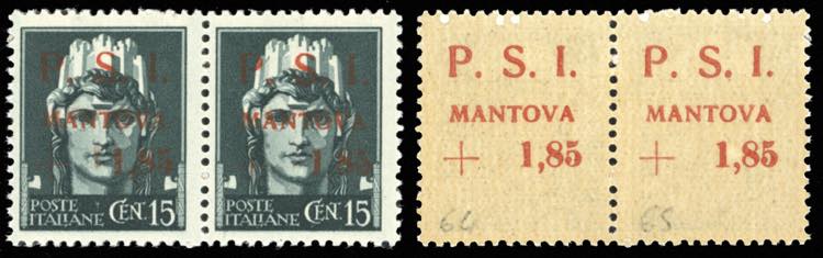 MANTOVA 1945 - 1,85 lire su 15 ... 