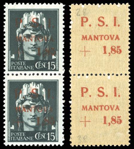 MANTOVA 1945 - 1,85 lire su 15 ... 